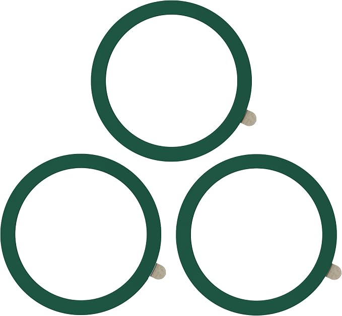 TENOC Universal Metal Ring Sticker, 3Pcs, Green | Compatible with iPhone/Samsung/Android Cellphones, Magnetic Phone Charger/Mount/Holder Conversion by TENOC