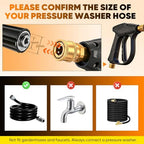 Saker Foam Cannon Dual Connector Accessory for Pressure Washer Kit,with Dual-Purpose Switch Spray Gun,Pressure Washer Gun for Car Washing and Cleaning,5 Color Power Washer Nozzle - Image 3