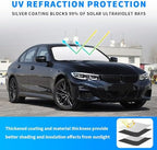 Front Windshield Sun Shade Custom Fit for BMW 3 Series/F30/F31/F80/M3 2014-2020 Sunshade Foldable UV Ray Reflector Sun Visor Protector Accessories Shield Cover Reflective (for BMW 3 Series 2014-2020) - Image 3