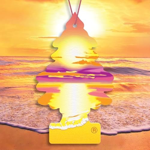 LITTLE TREES Car Air Freshener | Hanging Tree Provides Long Lasting Scent for Auto and Home | 24 Air Fresheners |Sunset Beach - Image 3