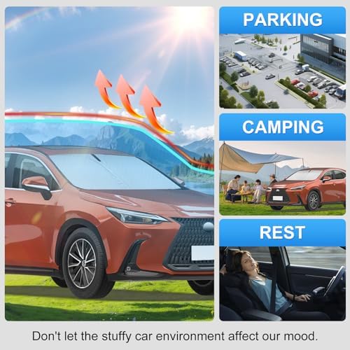 Custom Fit Windshield Sun Shade for Lexus NX 2015-2021 - Image 6