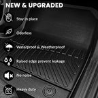 AUXKO All Weather Floor Mats for Honda Passport 2026 | High Wall,All-Weather,All Season,Odorless,Anti Slip,Rain&Salt Resistant,TPE Material,Black,Accessories,Pet Friendly - Image 6