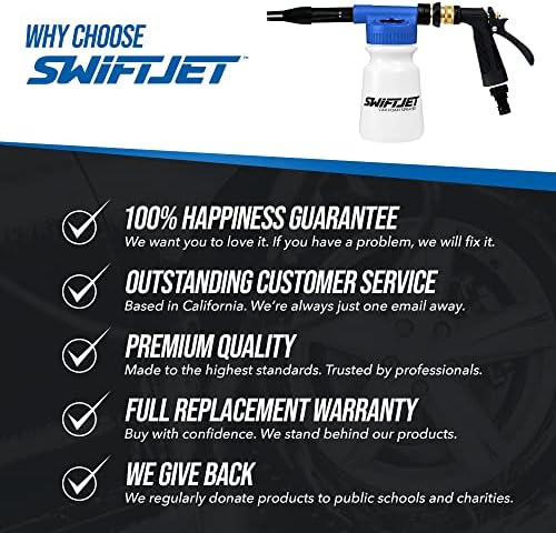 SwiftJet Car Wash Foam Gun + Wash Mitt - Works with Any Soap & Garden Hose - Image 7