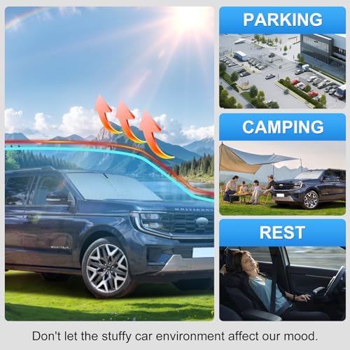 Custom Fit Windshield Sun Shade for Ford Expedition 2018-2025 - Image 6