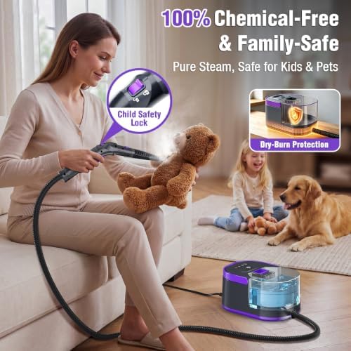 Steam Cleaner, 15s Fast Heat-Up Handheld Steam Cleaner for Home & Car - Image 4