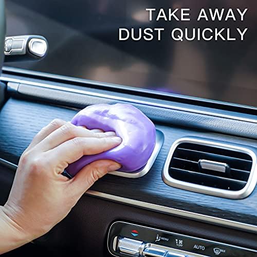 TICARVE 2Pack Cleaning Gel for Car Cleaning Putty Car Slime for Cleaning Car Detailing Putty Detail Tools Car Interior Cleaner Automotive Car Cleaning Kits Keyboard Cleaner Blue Purple (320g/11.2oz) - Image 2