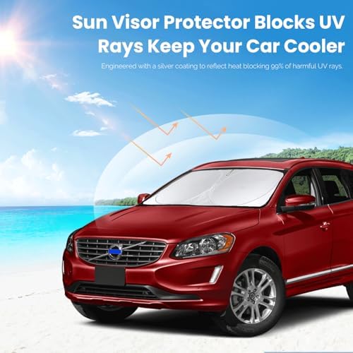 Custom Fit XC60 Windshield Sunshade for 2018 2019-2024 2025 2026 Volvo XC60 - Image 5
