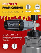BOSEA Premium Foam Cannon for Pressure Washer, Nickel-Plated Copper, Durable | Dense Foam, Soap Sprayer for Car Wash Snow Foam Lance Pressure Washer Soap Dispenser with 1/4 Quick Connector - Image 2