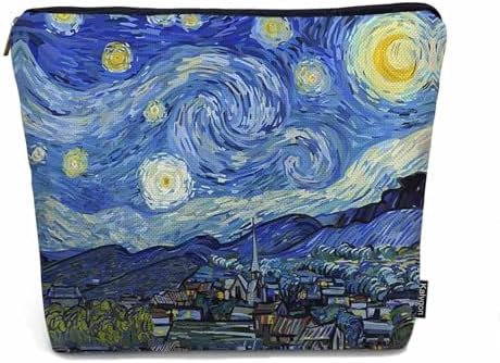 The Starry Night Cosmetic Bags For Women, Galaxy Farmhouse Roomy Makeup Bag Toiletry Bag Accessories Organizer Storage Bags Makeup Pouch For Travel Business Gym Camping Bathroom by Unknown