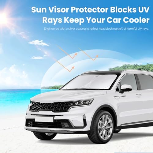Windshield Sunshade for 2021-2024 2025 2026 KIA Sorento Front Window Shade - Image 5
