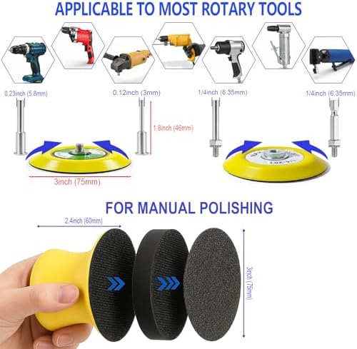 137Pcs 3 Inch Sanding Disc Polishing Kit, Headlight Restoration Kit - Image 2