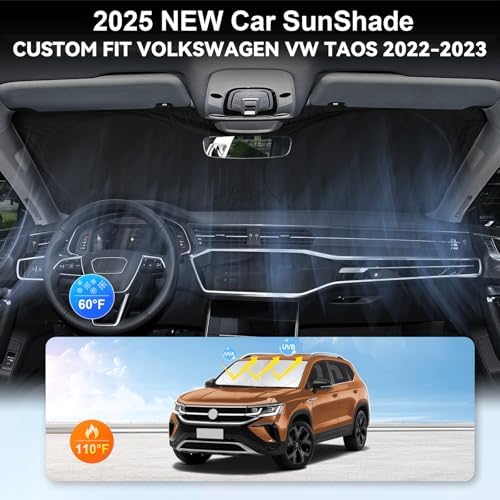 Windshield Sunshade for VW Volkswagen Taos 2022 2023 2024 2025 2026 Shield - Image 4