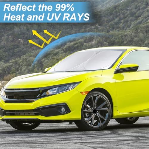 Windshield Sunshade for 2016-2021 Honda Civic Front Window Shades Sun Visor - Image 2