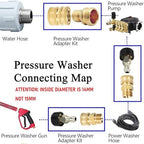 LIULO TOOL 4 Pack Pressure Washer Quick Connect Kit, Quick Disconnect Kit, Metric M22 14mm to 3/8" Quick Connect Kit, 5000 PSI - Image 4