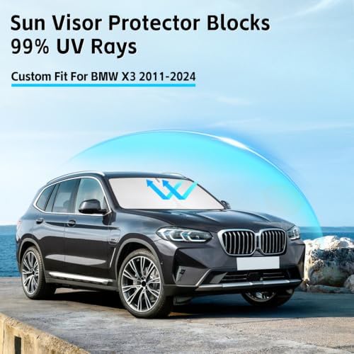 Windshield Sun Shade for BMW X3 2011-2024 Sunshade - Image 2