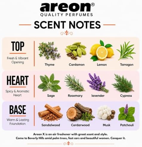 AREON X AXV05 Hanging Best Car Air Freshener New Car Scent, Paper Hanging Ornaments, Long Lasting Scent for Car or Home 12 Pack | Long Lasting Fragrance - Rear View Mirror Design - Car Home Office Closet Use - Helps Reduce Odors - Image 3