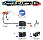 Foam Cannon Kit with Graffiti Short Pressure Washer Gun 3/8" Quick Connect M22-15mm Adapter Adjustable Snow Foam Bottle with 1/4" Quick Connect and 5 Nozzle Tips for Car Wash - Image 6