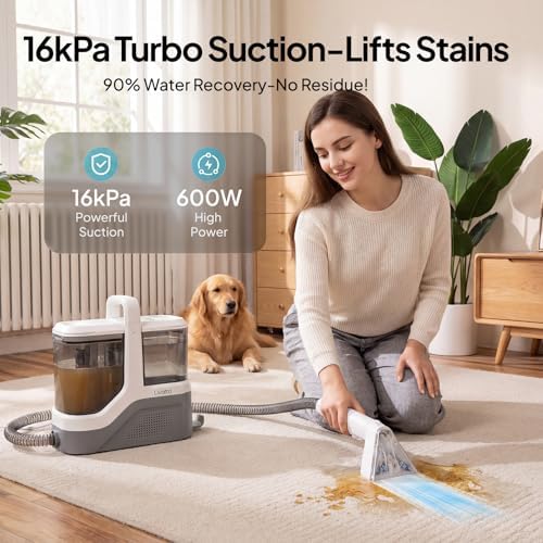 Livatro Portable Carpet Upholstery Cleaner Machine with 2.3L+1.3L Dual Tank - Image 4