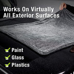 ExoForma Mega Car Drying Towel - Holds Up to 9 lbs, No Streaks, Scratches, or Water Spots | 1200 GSM Microfiber Double Twist Pile & Edgeless Design, 1 Quick & Effortless Dry - 24” x 36” - Image 2