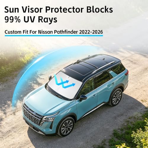 Windshield Sun Shade for Nissan Pathfinder 2022-2026 Sunshade - Image 2