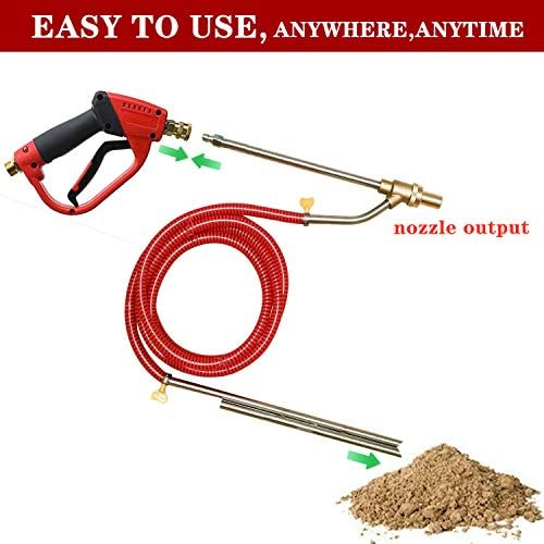 Selkie Pressure Washer Sandblasting Kit - Wet Abrasive Sandblaster Attachment, with Replacement Nozzle Tips,Protect Glasses, 1/4 Inch Quick Disconnect, 5000 PSI - Image 3