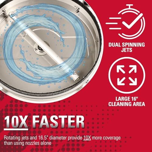 Simpson 16.5" Stainless Steel Pressure Washer Surface Cleaner, 80625 - Image 4