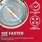 Simpson 16.5" Stainless Steel Pressure Washer Surface Cleaner, 80625 - Image 4