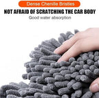 Retractable Double Head Car Wash Brush 360° Rotating Long Handle Car Cleaning Kit Brush Chenille Microfiber Car Wash Mop Not Hurt Paint Scratch Free((Single Set + 1 Spare Brush Head) - Image 5