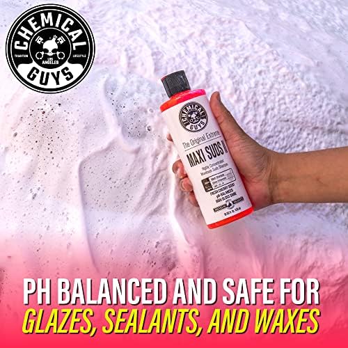 Chemical Guys CWS_101BK Car Wash Detailing Bucket, Mitt & Accessories Bundle (6 Items) Featuring Maxi-Suds II Foaming Car Wash Soap, 128 oz (1 Gal), Cherry Scent - Works on Cars, Trucks, SUVs, & More - Image 4