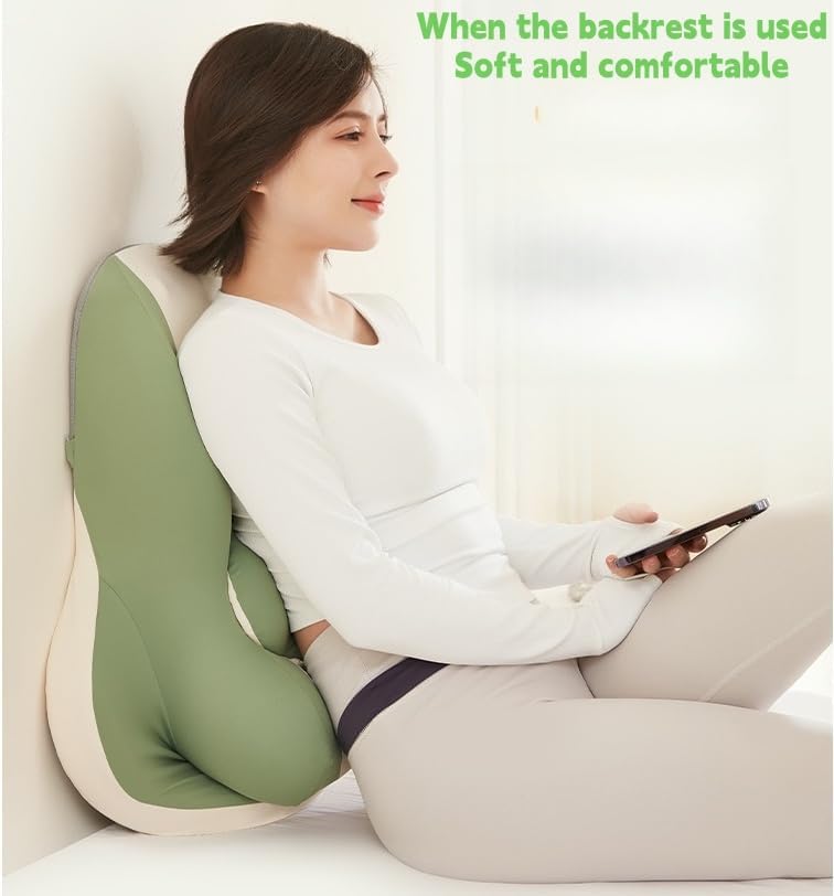Ergonomic Memory Foam Wedge Pillow for Couples Intimacy Support – 27° Angle Lumbar Cushion with Removable Cover for Back Leg Elevation Reading and Adult Positioning (Green) - Image 5
