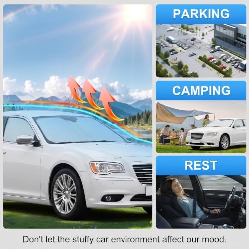 Custom Fit Windshield Sun Shade for Chrysler 300 300C 2011-2026 - Image 6