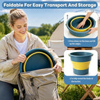 2026 Upgraded Portable Shower with Heater, 6000mAh Rechargeable Camping Shower Pump with LED Display, 3 Spray Modes 5 Gal Foldable Bucket, Outdoor Shower for Hiking RV Travel Pet Bath Car Washing - Image 6