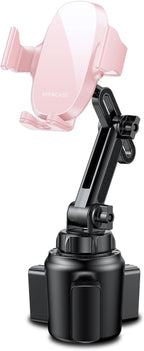 miracase Universal Cup Phone Holder for Car, [Upgraded Version] Adjustable Long Neck Car Cup Holder Phone Mount Cradle Friendly Compatible with iPhone Samsung Google and All Smartphones, Crystal Pink by Miracase