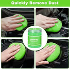 Green Windshield Cleaner Tool, 17Pcs Car Interior Cleaning Kit, Detailing Kit Interior Cleaner, Car Detailing Brushes, Cleaning Gel, Inside Cleaning Accessories for Trucks, SUVs, RVs Window - Image 5