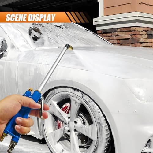 Car Air Engine Cleaning Spray Gun, High-Pressure Air Nozzle Blow Gun with 4Ft Hose, Pneumatic Dust Cleaner Sprayer Tool, Siphon Vehicle Engine Bay Wash Spray Kit(Curve) - Image 5