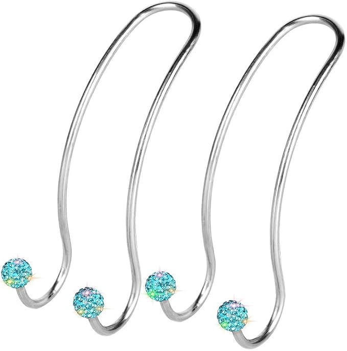 SAVORI Auto Hooks Bling Car Hangers Organizer Seat Headrest Hooks Strong and Durable Backseat Hanger Storage Universal for SUV Truck Vehicle 2 Pack (Sky Blue) by SAVORI