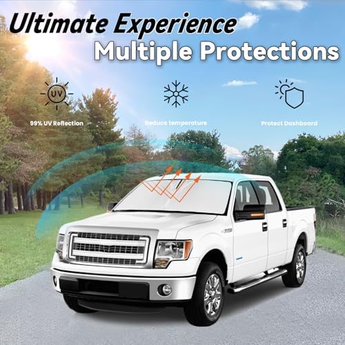 Windshield Sun Shade for Ford F-150 2015-2020 - Image 3