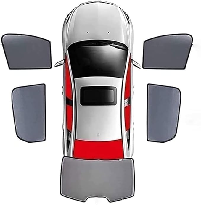 Car Side Window Sunshades for Volvo XC60 2. Gen (Spa) 2018-2024, Magnetic UV Protection Shades for Front/Rear Windows, Heat Resistant Sun Visor Shield Accessories,E/5 Doors Window by Unknown