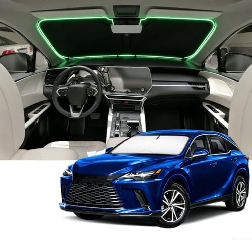 Windshield Sun Shade for Lexus RX350 RX350h RX450h RX500h 2023-2025 Compatible Accessories-4 Layers Custom Fit Foldable Front Window Sunshade Sun Visor Protector, Block UV Rays Keep Your Car Cooler by Unknown