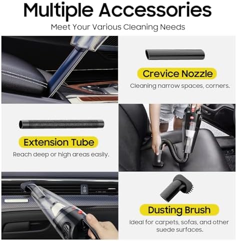 Hand Held Mini Vacuum Cleaner - Powerful Portable Car Vacuum Handheld - Image 4