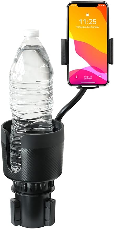 CupCargo Pro – 2-in-1 Car Cup Holder Expander and 360° Phone Mount with Adjustable Base and Flexible Neck, Universal Fit - Image 4