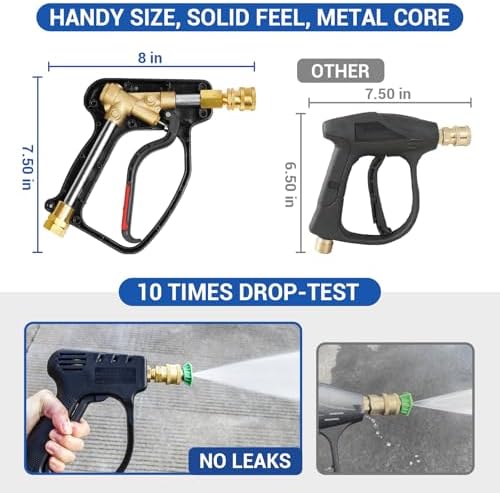 MEKOH Short Pressure Washer Gun 4000PSI, Stubby Pressure Washer Gun 10.5GPM - Image 6