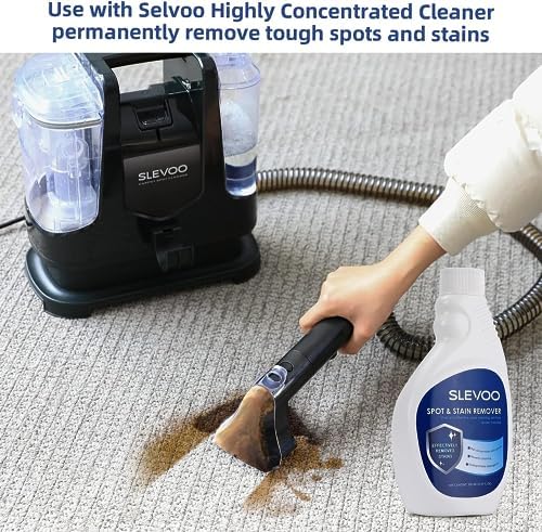 Slevoo 400W 18Kpa Carpet Cleaner Machine with 1 Bottle Cleaning Solutions - Image 5