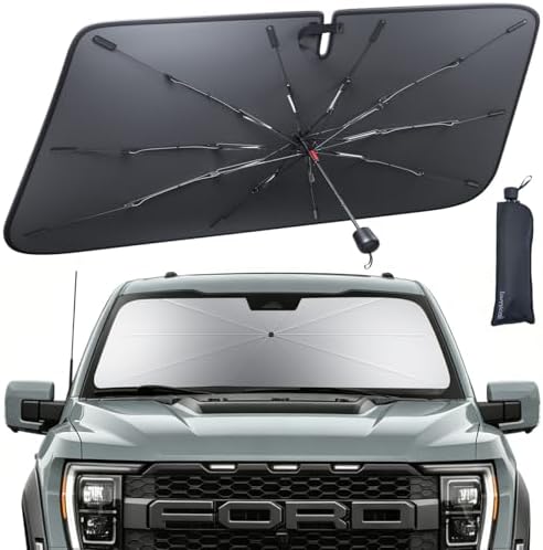 F150 2021-2025 Foldable Car Windshield Sunshade Umbrella UV Block Coating by Lamicall