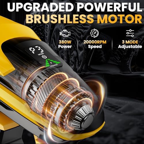 800PSI Cordless Portable Washer for Dewalt 20V Battery, Portable Handheld Washer with Brushless Motor, 6-in-1 Nozzle, 3 Level Adjustable for Car Yard Fence Wall Clean (Battery Not Included) - Image 2
