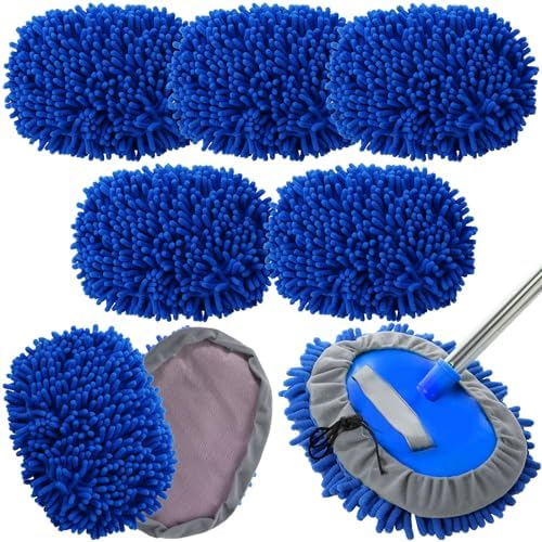 Layhit 5 Pcs Car Wash Mitt Set, Brush Not Included, Royal Blue by ShungLan