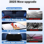 Windshield Sun Shade for 2019-2025 Chevrolet/Chevy Blazer, 4-Layer 240T Foldable UV Block Car Accessory to Cool Interior - Image 6