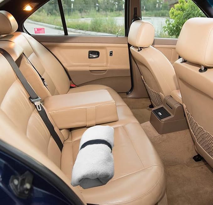 Waterproof Sweat Towel Car Seat Cover Sweat Carseat Protector,Perfect for Universal Anti-Slip Car Truck SUV Seat, Great for Post Gym Workout, Running, Swimming, Beach and Hiking (White) - Image 7