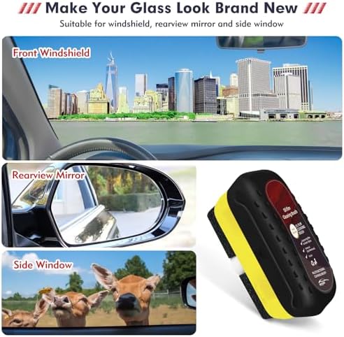 Automotive Oil Film Cleaning Brush, Car Glass Oil Film Cleaner, Anti-Rain Fog Car Glass Cleaner, Car Windshield Cleaner for Improved Clarity and Visibility - Image 7