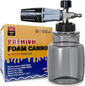 BOSEA Premium Foam Cannon for Pressure Washer, Nickel-Plated Copper, Durable | Dense Foam, Soap Sprayer for Car Wash Snow Foam Lance Pressure Washer Soap Dispenser with 1/4 Quick Connector by SNOWFOAMCANNON